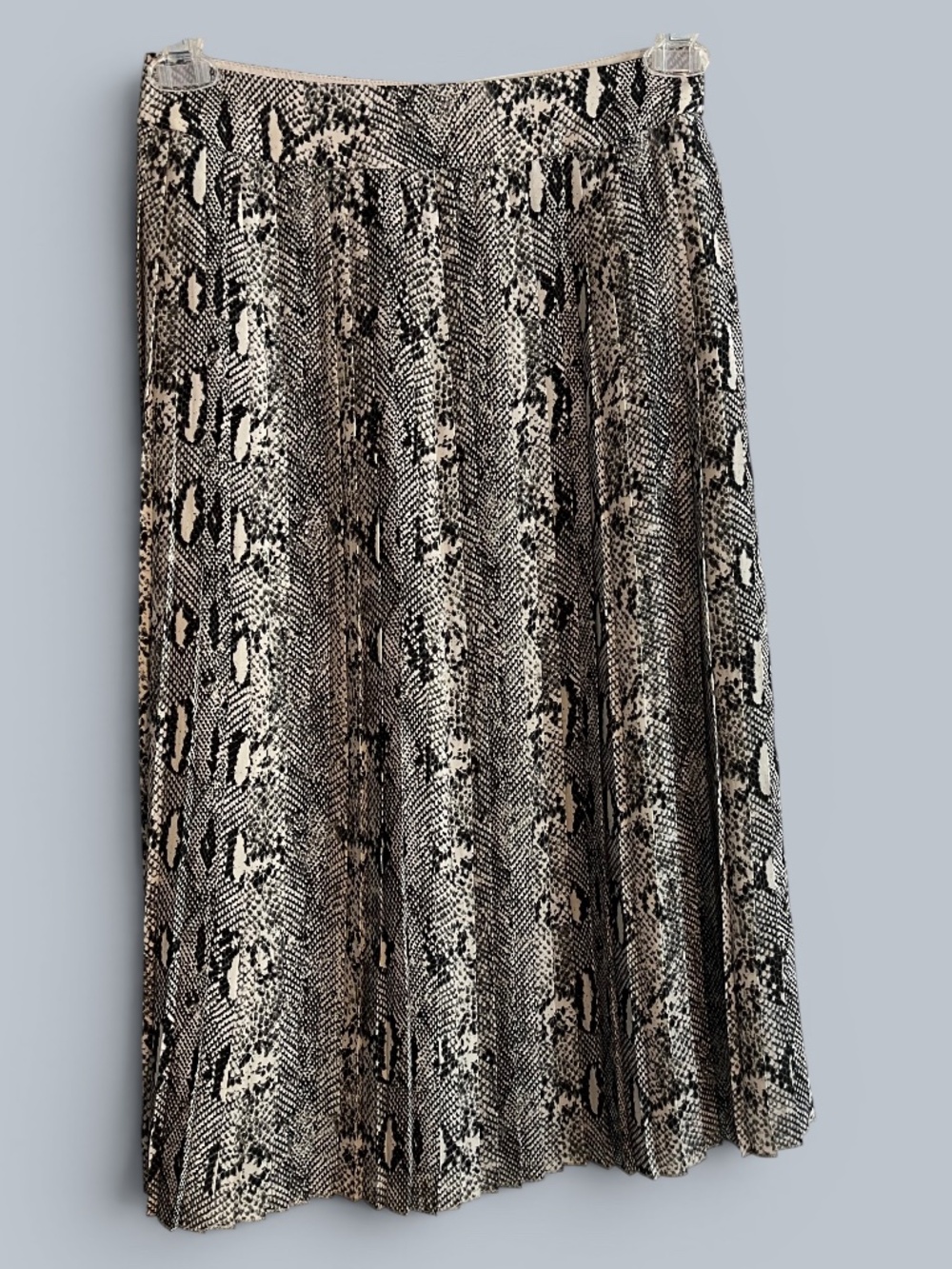 J. Crew Factory Pleated Midi Python Print Midi Skirt Size 2 NWT